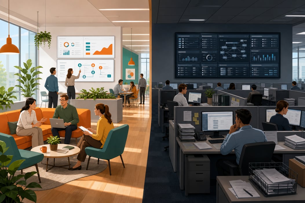 Kontrast HubSpot MS Dynamics - modern vs. traditionell